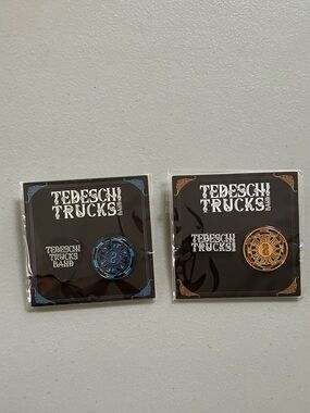 NEW! Tedeschi Trucks Band Enamel Guitar Pick & Poker Chip Pin Set Bundle- (NWT)